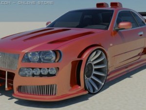 nissan skyline tunes 3D Model