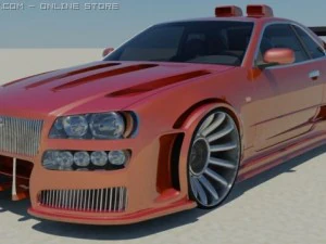 nissan skyline tunes 3D Model