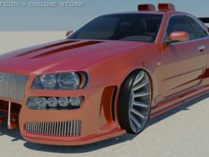 nissan skyline tunes 3D Model