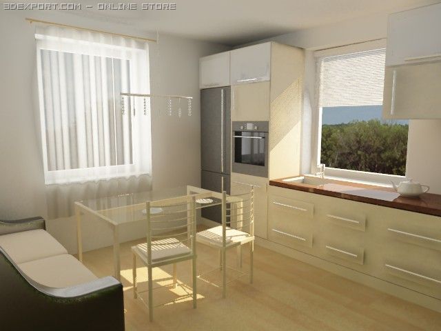kitchen Modelo 3D .c4d .max .obj .3ds .fbx .stl .blend 