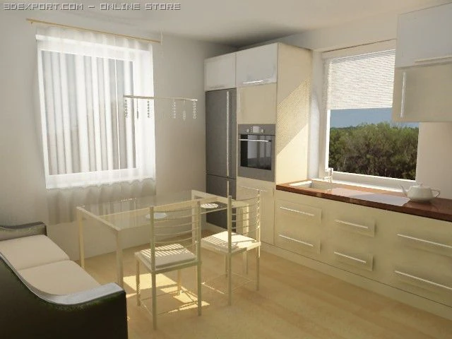 kitchen 3D Model .c4d .max .obj .3ds .fbx .stl .blend