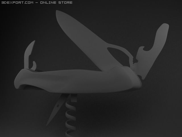 the swiss knife Modello 3D .c4d .max .obj .3ds .fbx .stl .blend 