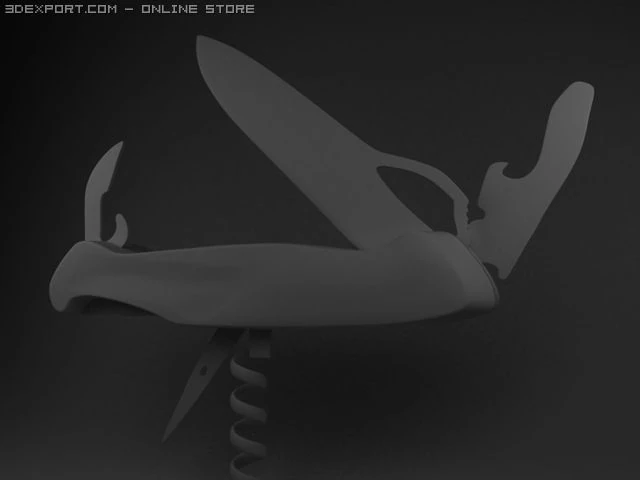 the swiss knife 3D Model .c4d .max .obj .3ds .fbx .stl .blend 