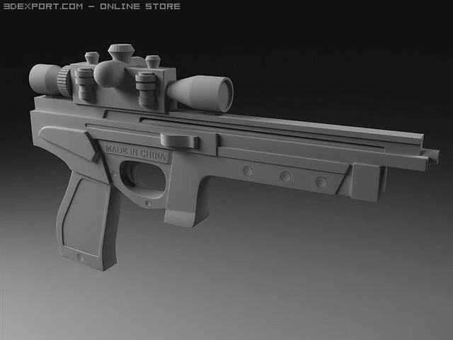 toy pistol 3D Model .c4d .max .obj .3ds .fbx .stl .blend 