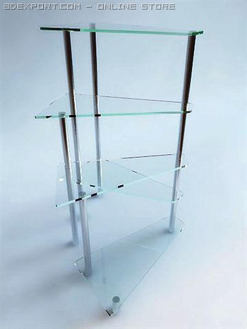 table glass and chrome Model 3D .c4d .max .obj .3ds .fbx .stl .blend 