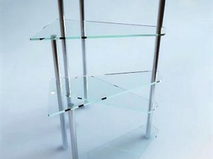 table glass and chrome Model 3D