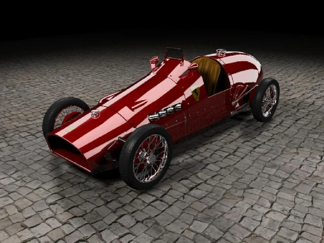 ferrari 500 f2 1952 3D Model .c4d .max .obj .3ds .fbx .stl .blend
