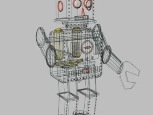 tin robot toy 3D Model