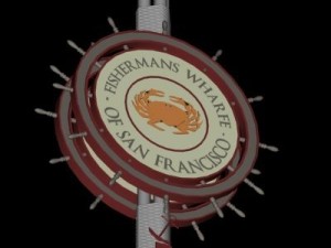 fishermans wharfe sign 3D Модель