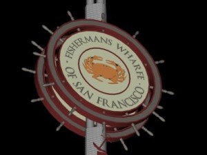 fishermans wharfe sign 3D Model