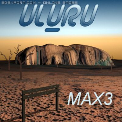 uluru ayers rock 3D Model .c4d .max .obj .3ds .fbx .stl .blend 