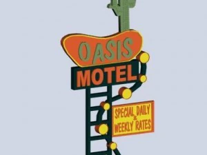 motel signs pack of 5 3D Model