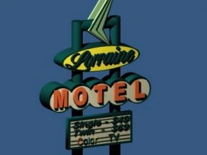 motel signs pack of 5 3D Model