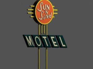 motel signs pack of 5 3Dモデル