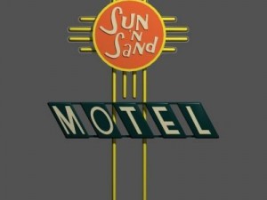 motel signs pack of 5 3Dモデル