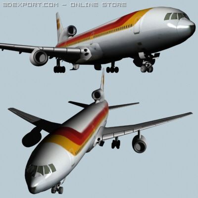 lockheed l1011 tristar 3Dモデル .c4d .max .obj .3ds .fbx .stl .blend 