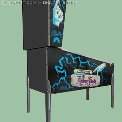 addams family pinball 3D Model .c4d .max .obj .3ds .fbx .stl .blend 