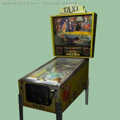 taxi pinball machine 3D Model .c4d .max .obj .3ds .fbx .stl .blend 