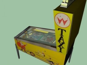 taxi pinball machine 3D Модель