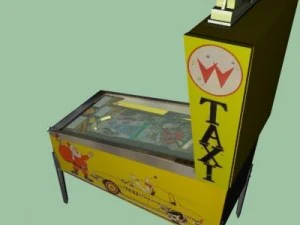 taxi pinball machine 3D Model