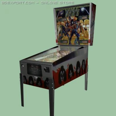 kiss pinball machine 3D Model .c4d .max .obj .3ds .fbx .stl .blend