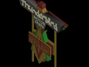 neons and billboards 3D Model