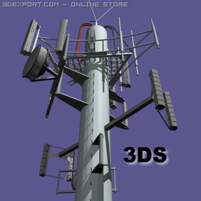 cell phone tower collection 3D Model .c4d .max .obj .3ds .fbx .stl .blend 