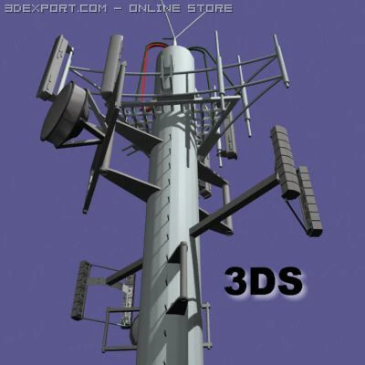 cell phone tower collection 3D Model .c4d .max .obj .3ds .fbx .stl .blend 