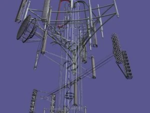 cell phone tower collection 3D Model