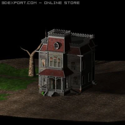 psycho huis 3D Model .c4d .max .obj .3ds .fbx .stl .blend 