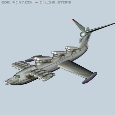 ekranoplan anti shipping cnfg 3D 模型 .c4d .max .obj .3ds .fbx .stl .blend 