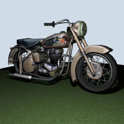 bsa motorcycle 3D Model .c4d .max .obj .3ds .fbx .stl .blend 