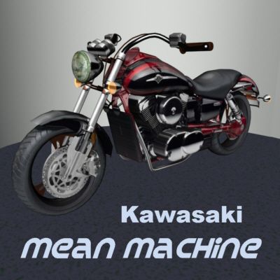 kawasaki meanmachine 3D Model .c4d .max .obj .3ds .fbx .stl .blend 