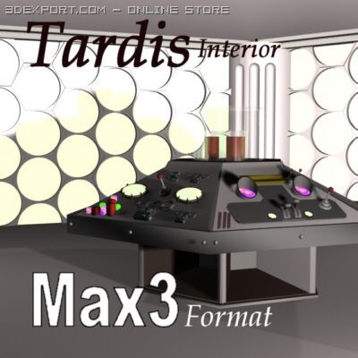 tardis interior 3D Model .c4d .max .obj .3ds .fbx .stl .blend 