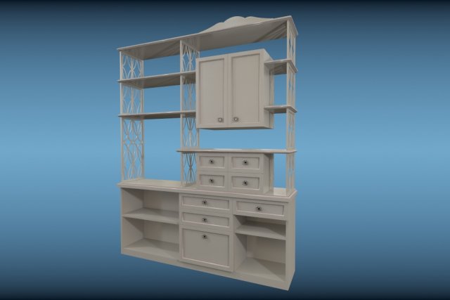 bookcase 3D Model .c4d .max .obj .3ds .fbx .stl .blend 