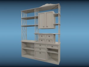 bookcase Model 3D