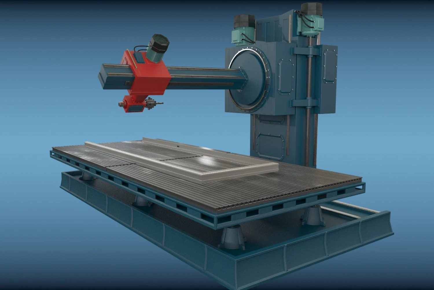 3d three-dimensional machine for metal processing 3D Model .c4d .max .obj .3ds .fbx .stl .blend 