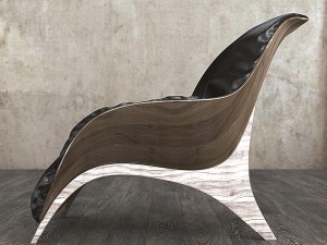 dimkra kreslo modern tahoe Modello 3D