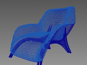 dimkra kreslo modern tahoe Modello 3D