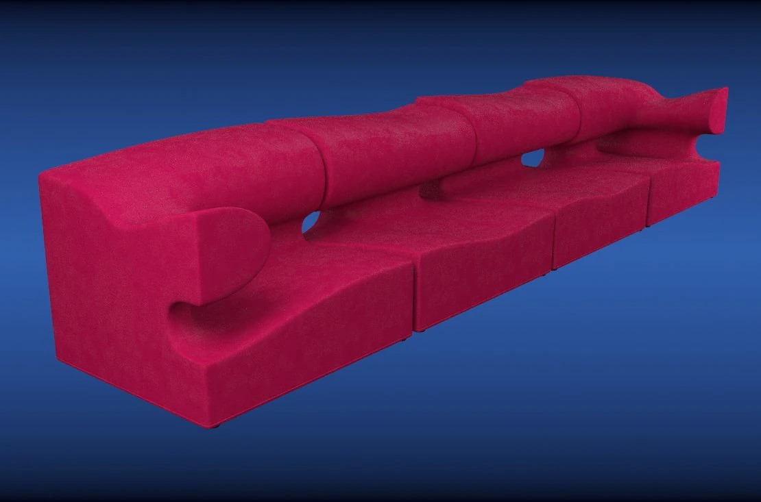 dimkra divan kubizmo 3D Model .c4d .max .obj .3ds .fbx .stl .blend 