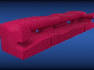 dimkra divan kubizmo Model 3D