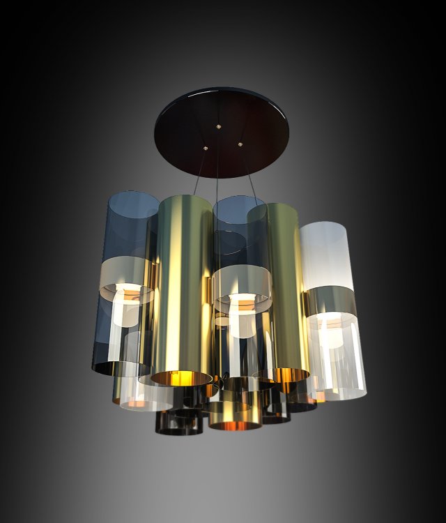 dimkra lustra colorite 3D Модель .c4d .max .obj .3ds .fbx .stl .blend 