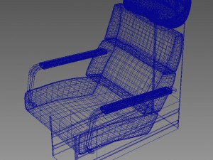 dimkra kreslo salon moyka 3D Model