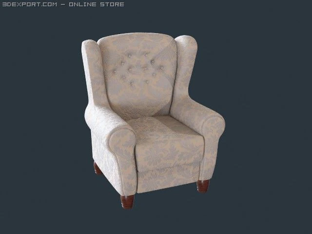 dimkra kreslo anya beg 3D Model .c4d .max .obj .3ds .fbx .stl .blend 