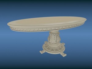 classic dining table 3D Model