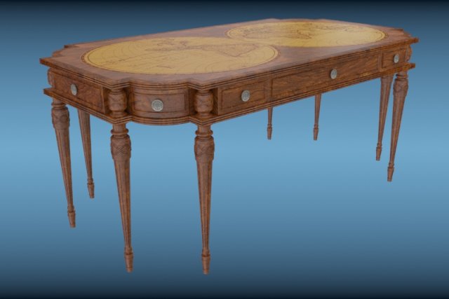 classic table interior Modèle 3D .c4d .max .obj .3ds .fbx .stl .blend 