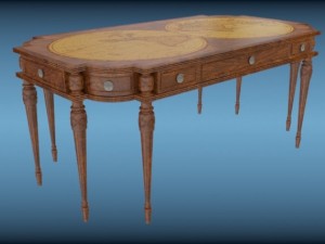 classic table interior Model 3D
