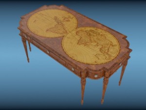 classic table interior Modèle 3D