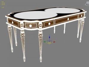 classic table interior Modèle 3D