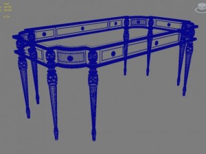 classic table interior Modèle 3D